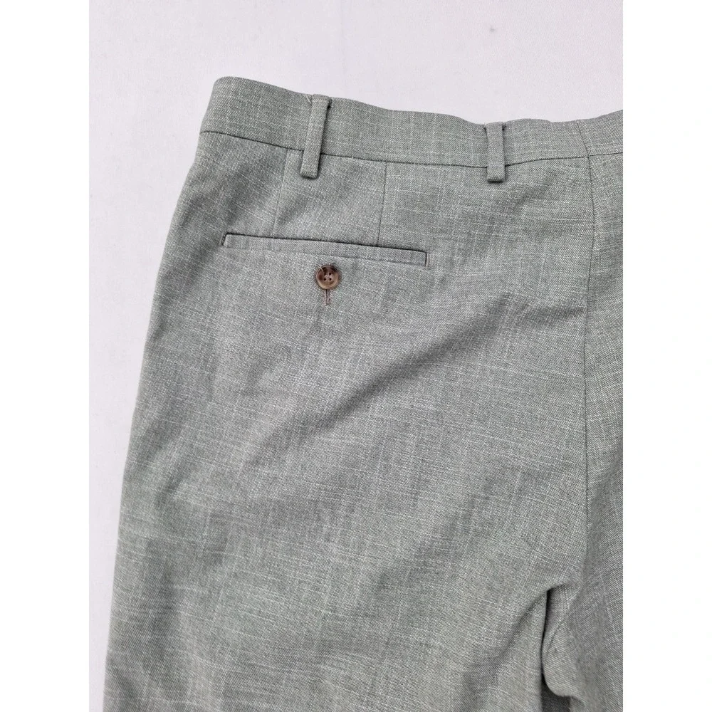 Ralph Lauren Slim Fit Green Gingham Slacks 38x30